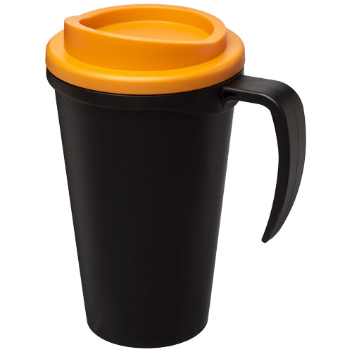 Mug isolant 350 ml promotionnel Americano® noir / Orange